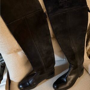 Tory Burch Black Over the Knee Boots